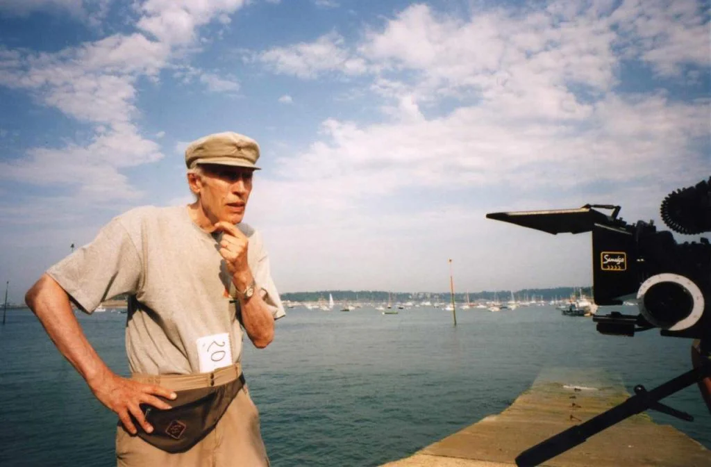 Photographie de Éric Rohmer en tournage